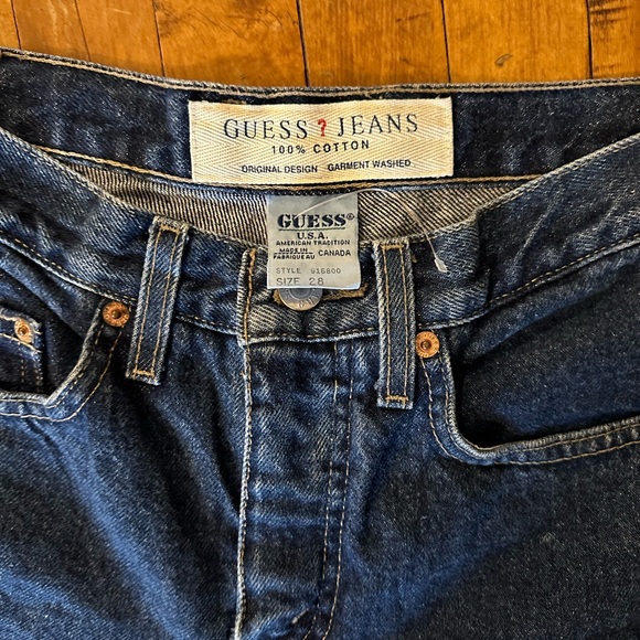 Authentic Vintage Guess 100% Cotton Jeans Size 28 - Picture 4 of 4